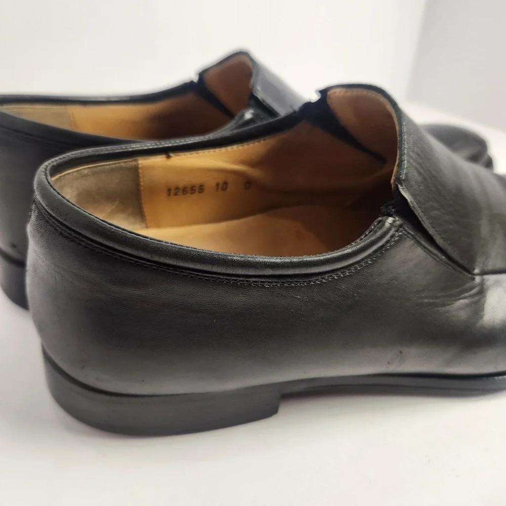 Magnanni Men's Black Leather Classy Comfortable Minimalist Dress Shoes Size 10D‎